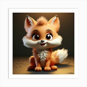 Cute Fox 36 Art Print