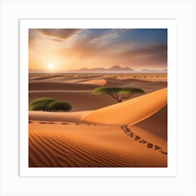 Sahara Countryside Peaceful Landscape Miki Asai Macro Photography Close Up Hyper Detailed Trendi (22) Art Print