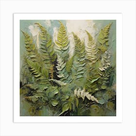 Green fern Art Print