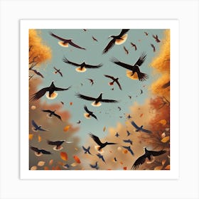 Eagles In Flight Art Print