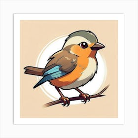 Bird On A Branch Art Print