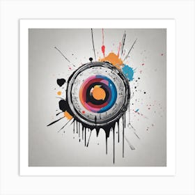 Camera Splatter Art Print