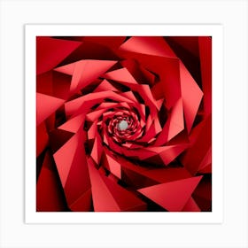 Spiral Red 1 Art Print