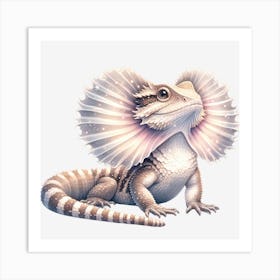 Frill Neck Lizard Art Print