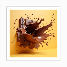 Splash chocolate Art Print