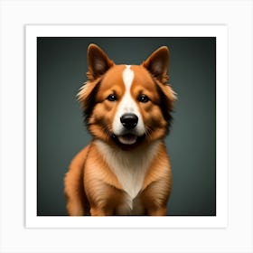 Portrait Of A Dog Art Print