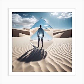 Man In The Desert 114 Art Print