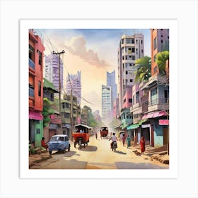 Kolkata City Art Print