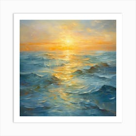 Sunset Over The Sea 1 Art Print