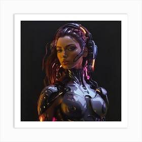 Futuristic Woman Art Print