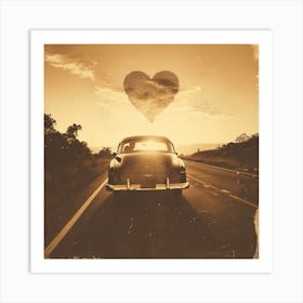 Heart On The Road Art Print