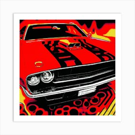 Psychedelic 1970 Dodge Challenger Art Print