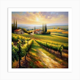 Tuscan Vineyards 2 Art Print