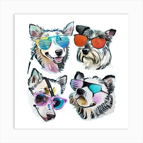 Chill Dogs Art Print