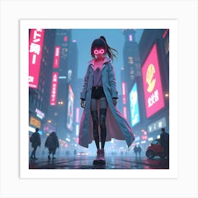 Girl In A City 1 Art Print