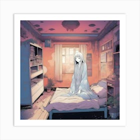 Anime Girl In A Room 1 Art Print