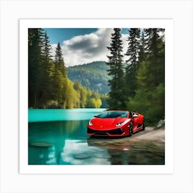 Lake Lamborghini 1 Art Print