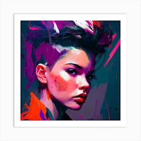 Tank Girl Fine Art Style Portrait Art Print