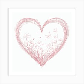 Heart Of Roses Art Print