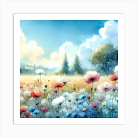 Field Of Flowers Art Print