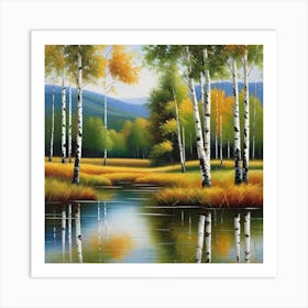 Birch Trees 3 Art Print