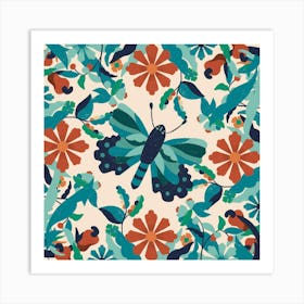 Floral Tile Poster