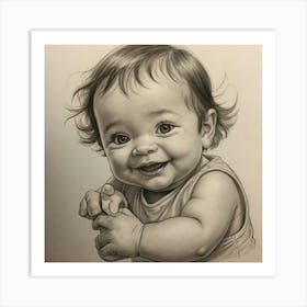 Portrait Of A Baby 1 Art Print