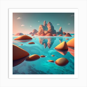 3d Landscape Stock Videos & Royalty-Free Footage Art Print