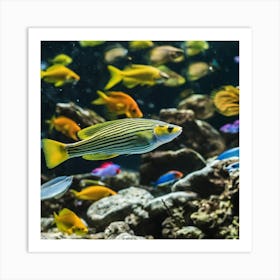 Fishes In An Aquarium Art Print