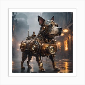 Steampunk Dog 1 Art Print