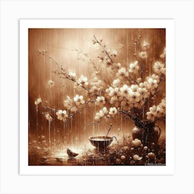 Flowers In The Rain Art Print