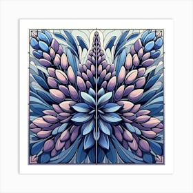 Purple blue lupine 2 Art Print