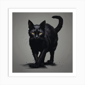 Black Cat 1 Art Print