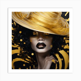 Gold Hat 2 Art Print