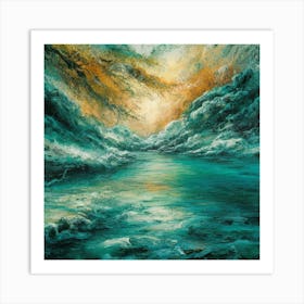 'Sunrise Over The Ocean' 1 Art Print