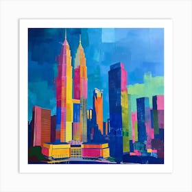 Abstract Travel Collection Kuala Lumpur Malaysia 1 Art Print