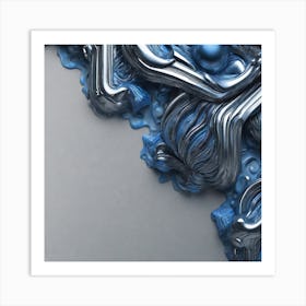 Abstract Blue Abstract Art Print