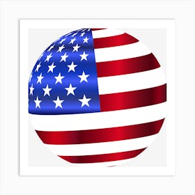 America Usa United States Flag Art Print