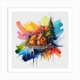 Stunning watercolor landscapes 5 Art Print