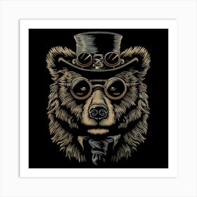 Steampunk Bear 46 Art Print