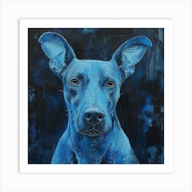 Blue Dog Art Print