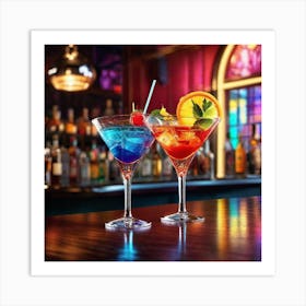 Cocktail Bar 1 Art Print