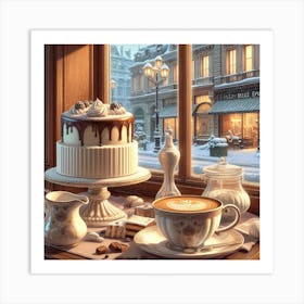 Coffee And Cake Art Print