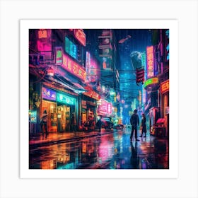 Neon City 3 Art Print