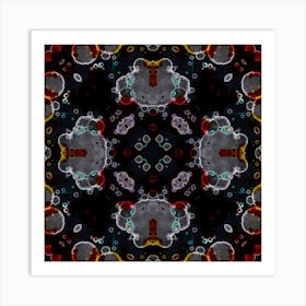 Watercolor Dark Pattern Art Print