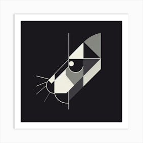 Geometric Cat 1 Art Print