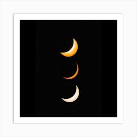 Three Phases Of The Moon Art Print