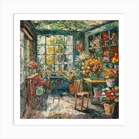 Van Gogh Style: The Forist's Corner Series. Art Print