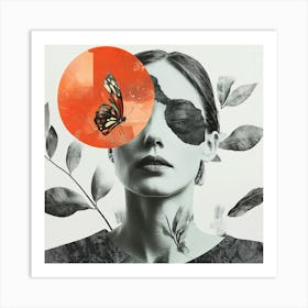 Portrait Of A Woman Collage 5 Art Print