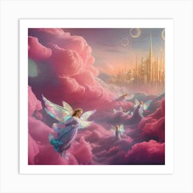 Angels In The Clouds Art Print